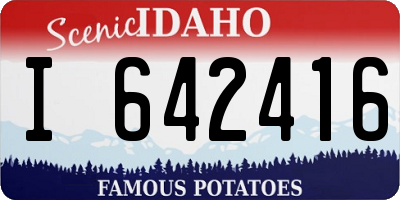 ID license plate I642416