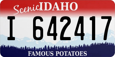 ID license plate I642417