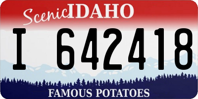 ID license plate I642418