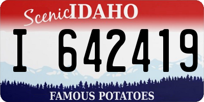 ID license plate I642419