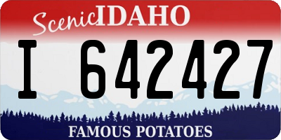 ID license plate I642427