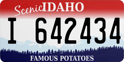 ID license plate I642434