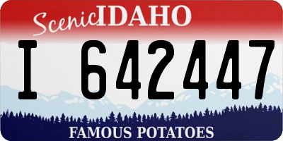 ID license plate I642447