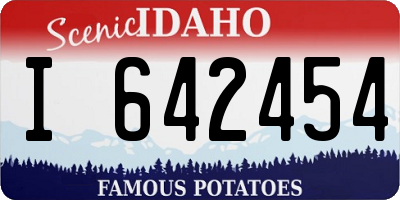 ID license plate I642454