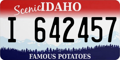 ID license plate I642457
