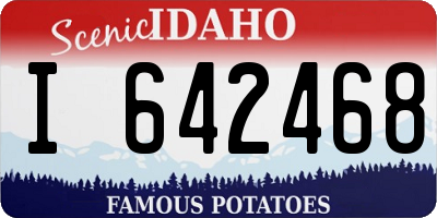 ID license plate I642468