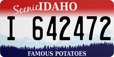 ID license plate I642472
