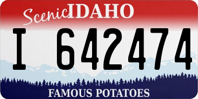 ID license plate I642474