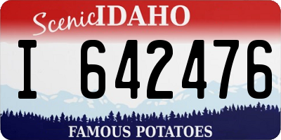 ID license plate I642476