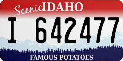ID license plate I642477