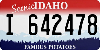 ID license plate I642478