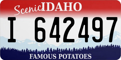 ID license plate I642497