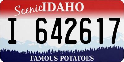 ID license plate I642617