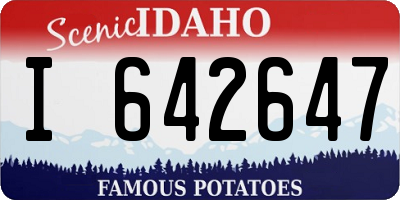 ID license plate I642647