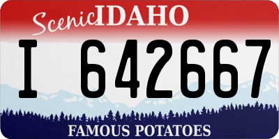 ID license plate I642667