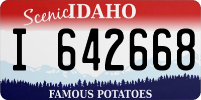 ID license plate I642668
