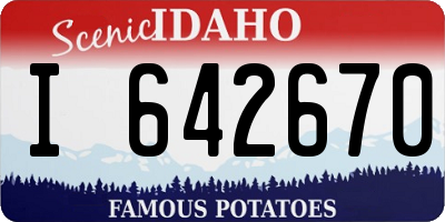 ID license plate I642670