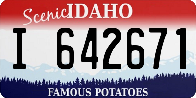 ID license plate I642671