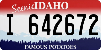 ID license plate I642672