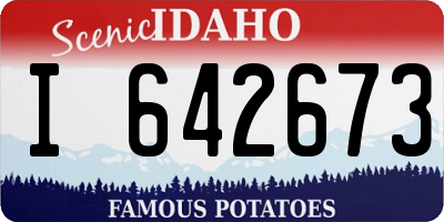 ID license plate I642673