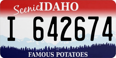 ID license plate I642674