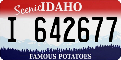 ID license plate I642677