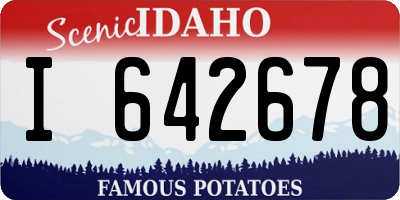 ID license plate I642678