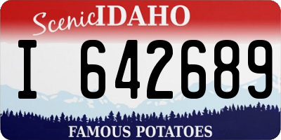 ID license plate I642689