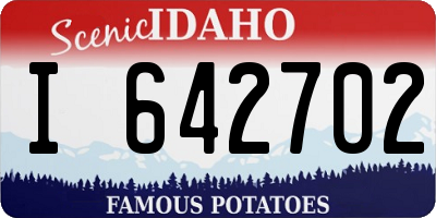 ID license plate I642702