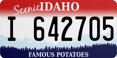 ID license plate I642705