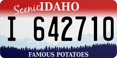 ID license plate I642710