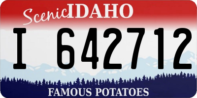 ID license plate I642712