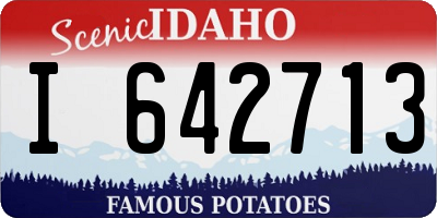 ID license plate I642713