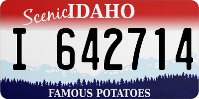 ID license plate I642714