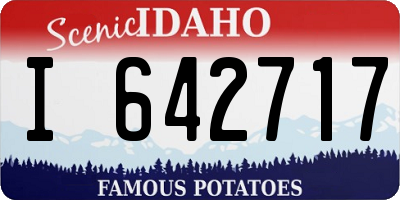 ID license plate I642717