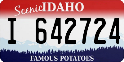ID license plate I642724