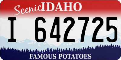 ID license plate I642725