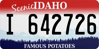 ID license plate I642726