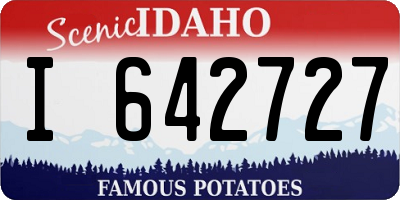 ID license plate I642727
