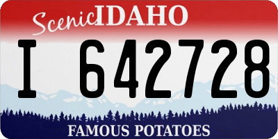 ID license plate I642728