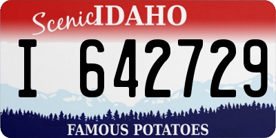 ID license plate I642729