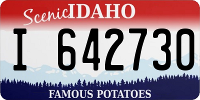ID license plate I642730