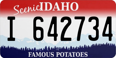 ID license plate I642734