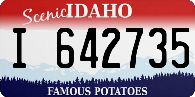 ID license plate I642735