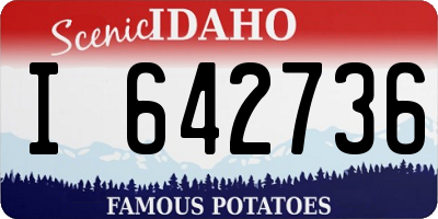 ID license plate I642736