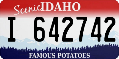 ID license plate I642742