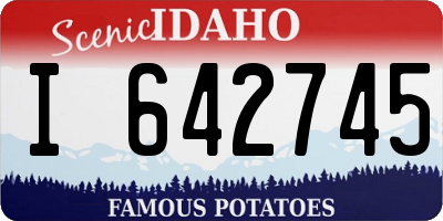 ID license plate I642745