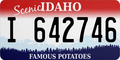 ID license plate I642746