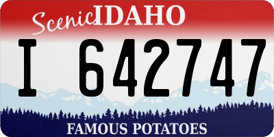 ID license plate I642747