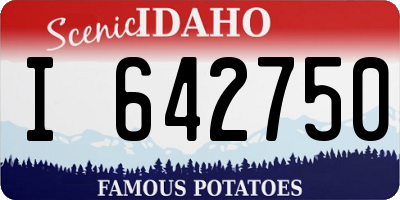 ID license plate I642750